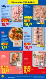 Gazetka promocyjna Lidl - Gazetka ważna od 17.09 do 19.09 - Gazetka - ważna od 19.09 do 19.09.2026 - strona 54 - produkty: Kurczak, Tusz, Przepiórka, Boczek, Mięso, Schab bez kości