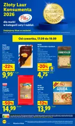 Gazetka promocyjna Lidl - Gazetka ważna od 17.09 do 19.09 - Gazetka - ważna od 19.09 do 19.09.2026 - strona 58 - produkty: Cheddar, Ser, Kawa, Laur, Pilos, Gouda, Emmental, Fa
