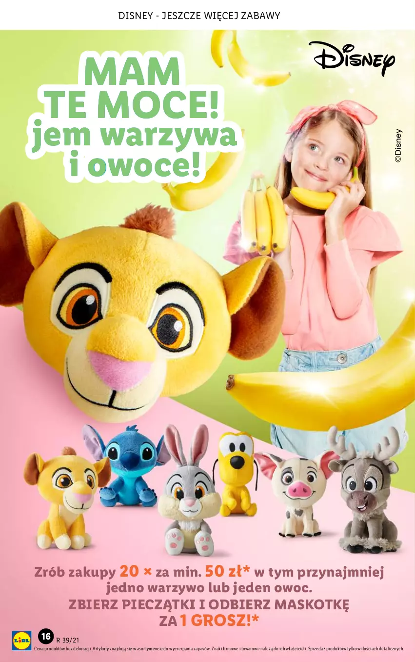 Gazetka promocyjna Lidl - GAZETKA - ważna 27.09 do 03.10.2021 - strona 16 - produkty: Disney, Owoce, Piec, Warzywa, Warzywa i owoce