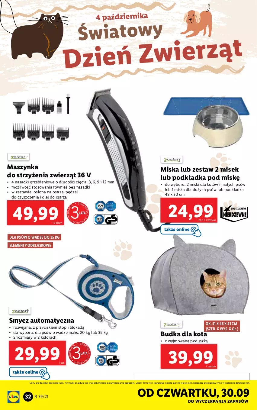 Gazetka promocyjna Lidl - GAZETKA - ważna 27.09 do 03.10.2021 - strona 32 - produkty: Miska, Olej, Podkład, Podkładka, Smycz, Szynka, Top