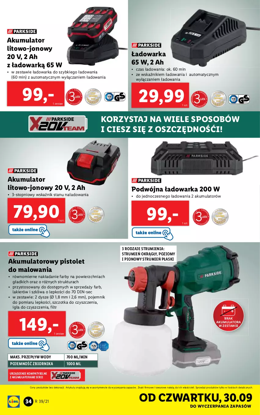 Gazetka promocyjna Lidl - GAZETKA - ważna 27.09 do 03.10.2021 - strona 34 - produkty: Akumulator, Fa, Lakier, Pistolet, Pojemnik, Rum, Ser, Szczotka, Top, Warka