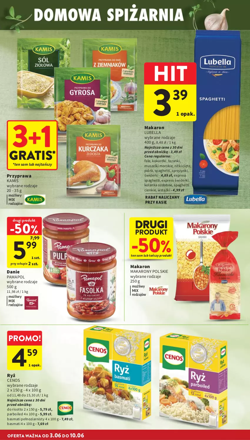Gazetka promocyjna Intermarche - Gazetka promocyjna - ważna 03.06 do 10.06.2026 - strona 34 - produkty: Bell, Bella, Cenos, Fa, Gra, Kamis, Lubella, Makaron, Mus, Ryż, Spaghetti