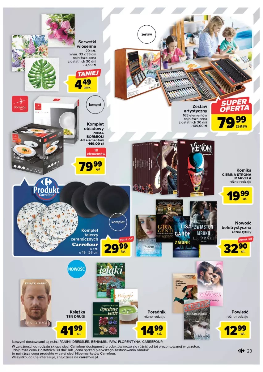 Gazetka promocyjna Carrefour - Gazetka Carrefour - ważna 07.03 do 18.03.2023 - strona 25 - produkty: Dres, Gin, Książka, LG, Por, Prima, Ser, Serwetki