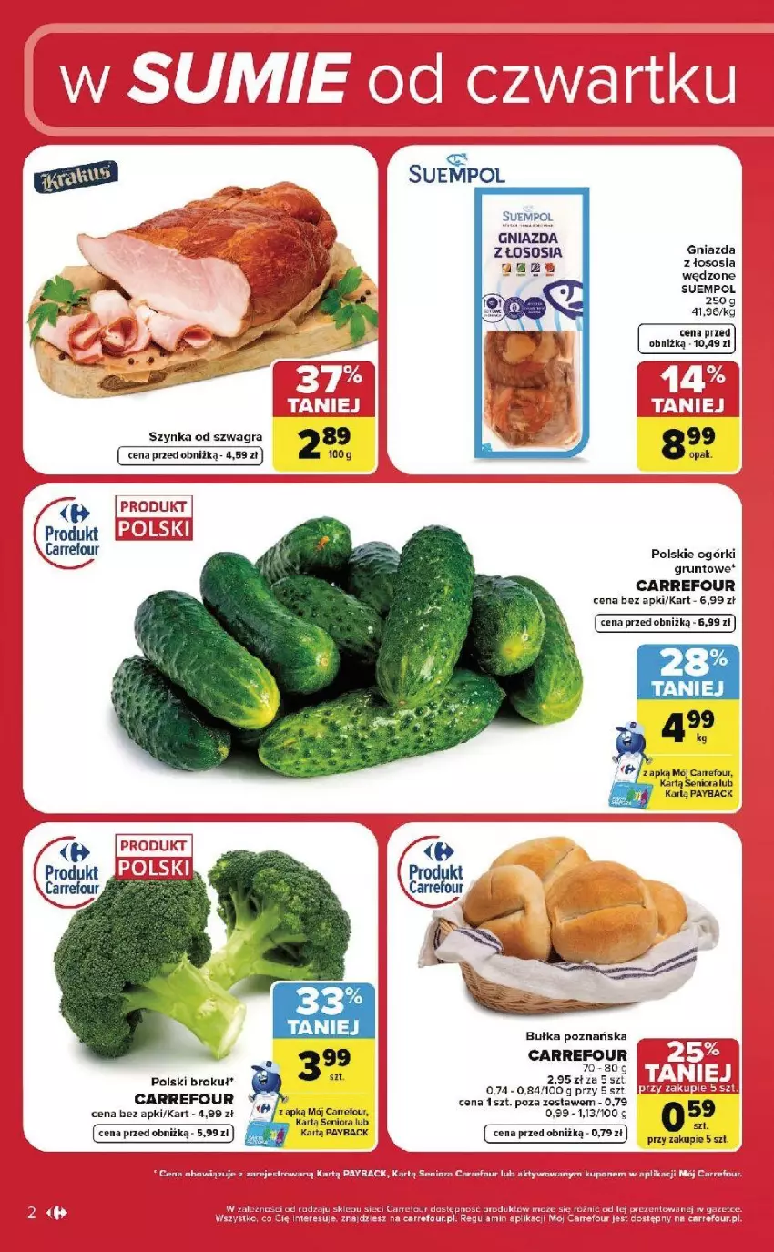 Gazetka promocyjna Carrefour - Gazetka Carrefour, Market w SUMIE od czwartku WEEKEND OKAZJI - ważna 30.07 do 01.08.2026 - strona 2 - produkty: Bułka, Fa, Gra, Grunt, Sos, Suempol, Szynka
