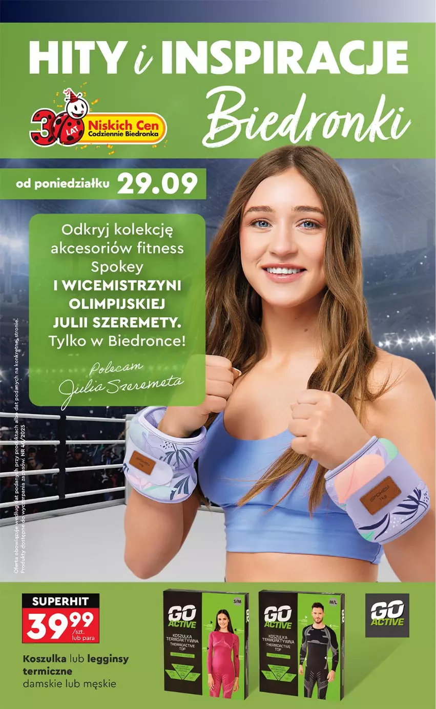 Gazetka promocyjna Biedronka - Okazje Tygodnia - ważna 29.09 do 11.10.2025 - strona 1 - produkty: Gin, Kosz, Koszulka, Kret, Legginsy