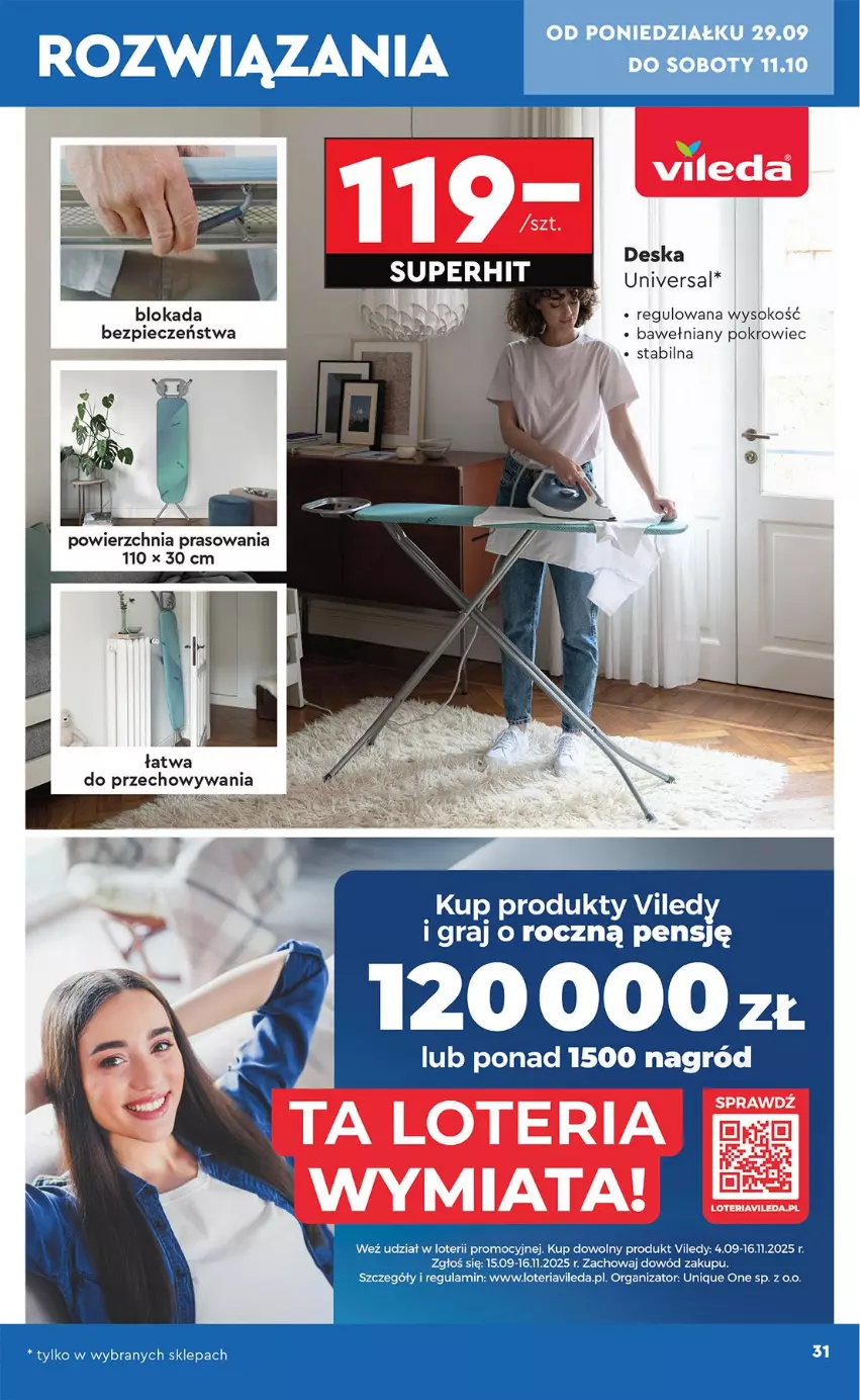 Gazetka promocyjna Biedronka - Okazje Tygodnia - ważna 29.09 do 11.10.2025 - strona 31 - produkty: Gra, Piec, Pokrowiec, Sok, Vileda
