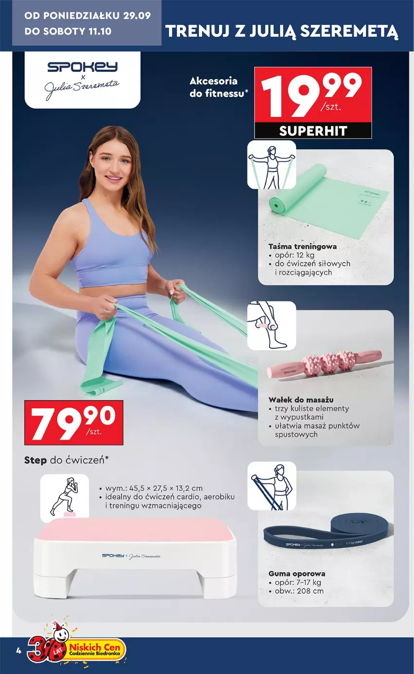 Gazetka promocyjna Biedronka - Okazje Tygodnia - ważna 29.09 do 11.10.2025 - strona 4 - produkty: Akcesoria do fitnessu, Por, Wałek
