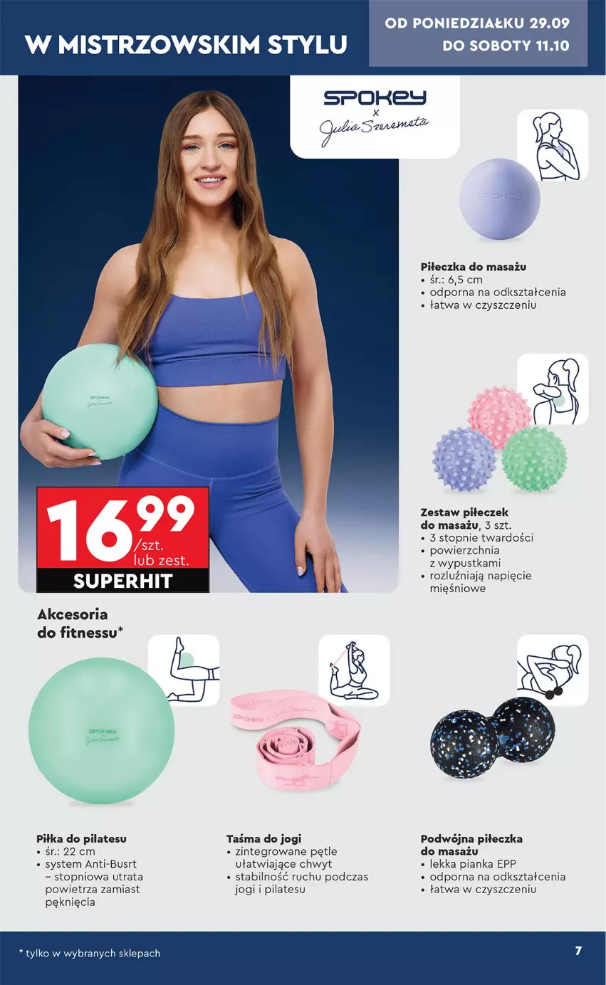 Gazetka promocyjna Biedronka - Okazje Tygodnia - ważna 29.09 do 11.10.2025 - strona 7 - produkty: Akcesoria do fitnessu, Por, Top