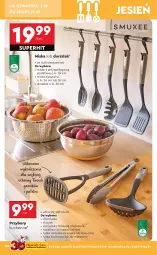 Gazetka promocyjna Biedronka - Okazje Tygodnia - Gazetka - ważna od 11.10 do 11.10.2025 - strona 40 - produkty: Chochelka, Makaron, Durszlak, Tłuczek, Uchwyty, Szczypce, Cedzak, Miska