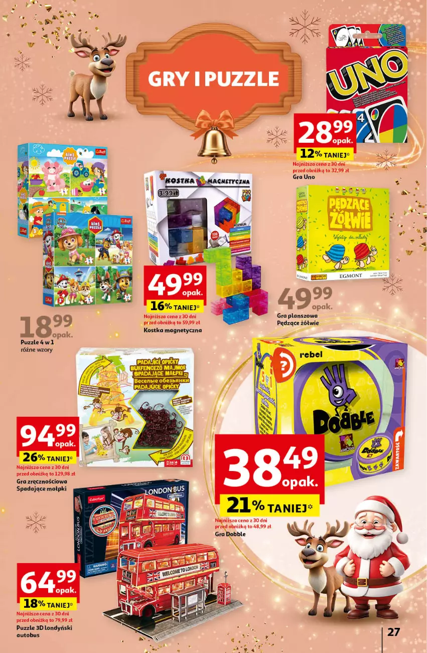 Gazetka promocyjna Auchan - Katalog Moc prezentów Hipermarket - ważna 28.11 do 15.12.2024 - strona 27 - produkty: Autobus, Gra, Puzzle