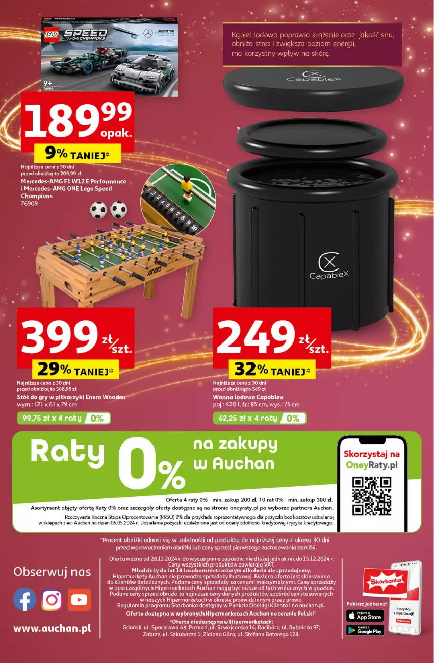 Gazetka promocyjna Auchan - Katalog Moc prezentów Hipermarket - ważna 28.11 do 15.12.2024 - strona 32 - produkty: Acer, Cars, Fa, Gra, Gry, LEGO, Piłkarzyki, Stół, Tera, Wanna