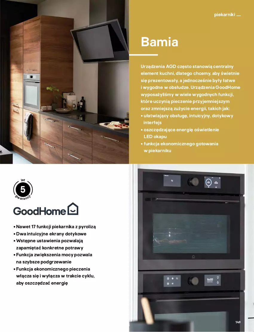 Gazetka promocyjna Castorama - Katalog Kuchnie 2021 - ważna 01.10 do 31.12.2021 - strona 149 - produkty: Ekrany, Fa, Gra, Grill, Kret, Mięta, Obraz, Okap, Piec, Piekarnik, Por, Sok, Szafka, Zmywarki