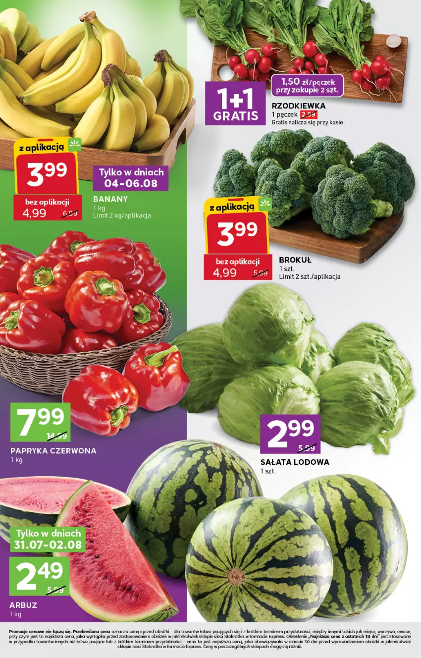 Gazetka promocyjna Stokrotka - Stokrotka Express - ważna 31.07 do 06.08.2025 - strona 2 - produkty: Gra, LG, Mięso, Owoce, Rzodkiewka, Sałat, Sałata lodowa, Warzywa