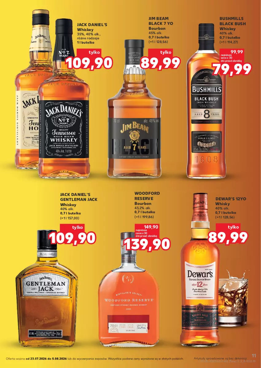 Gazetka promocyjna Kaufland - Barek Kauflandu - ważna 23.07 do 05.08.2026 - strona 11 - produkty: Bourbon, Bushmills, Jim Beam, Lack, Ser, Whiskey, Whisky