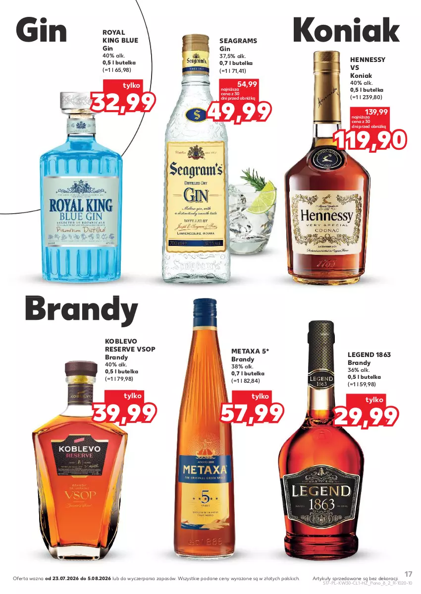 Gazetka promocyjna Kaufland - Barek Kauflandu - ważna 23.07 do 05.08.2026 - strona 17 - produkty: Brandy, Gin, Gra, Metaxa, Ser