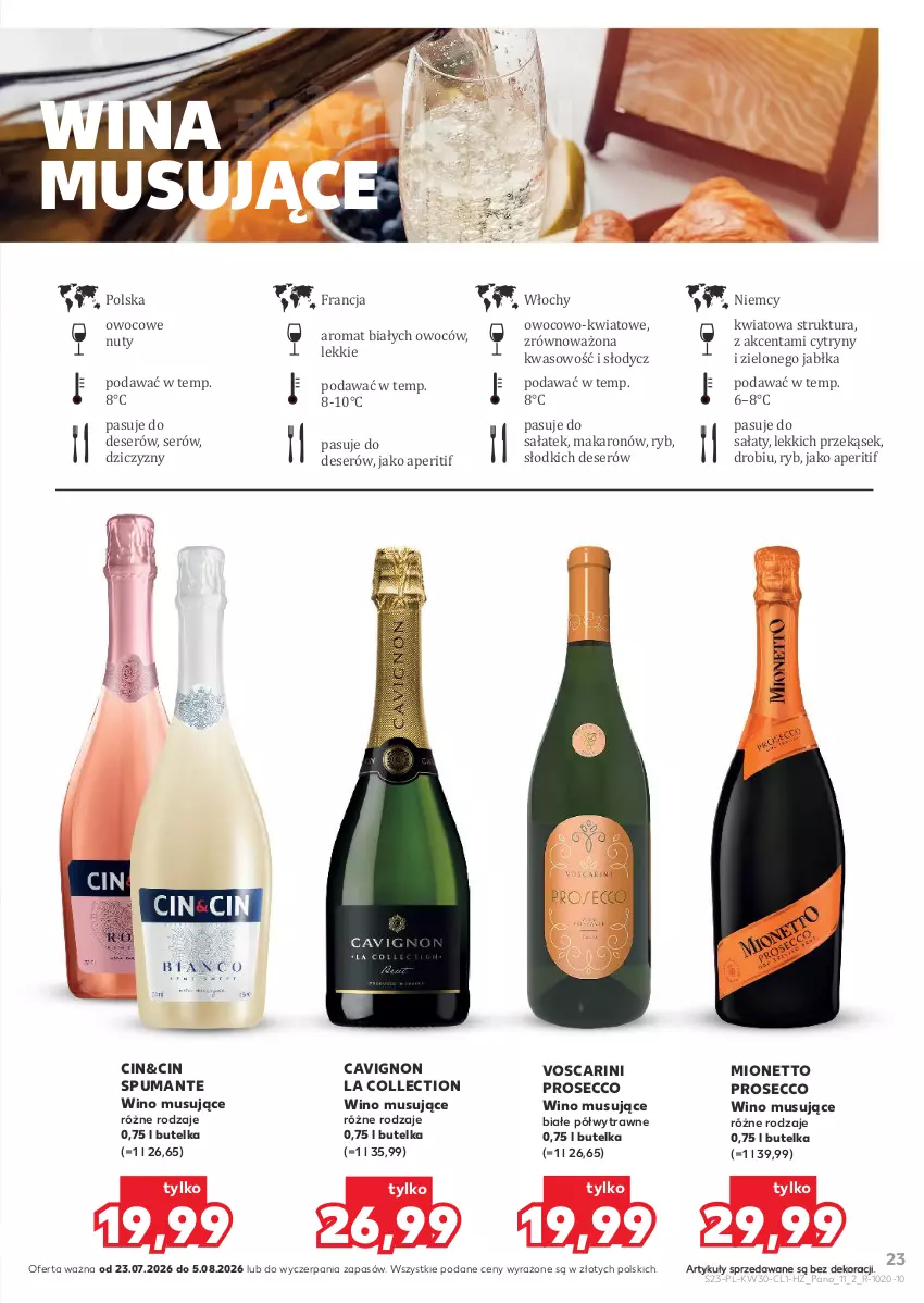 Gazetka promocyjna Kaufland - Barek Kauflandu - ważna 23.07 do 05.08.2026 - strona 23 - produkty: Cytryny, Deser, Jabłka, Makaron, Mionetto, Mus, Nuty, Prosecco, Puma, Sałat, Ser, Wino, Wino musujące