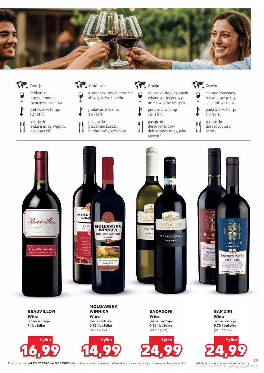 Gazetka promocyjna Kaufland - Barek Kauflandu - ważna 23.07 do 05.08.2026 - strona 29 - produkty: Aksam, Deser, Makaron, Piec, Ser, Wino