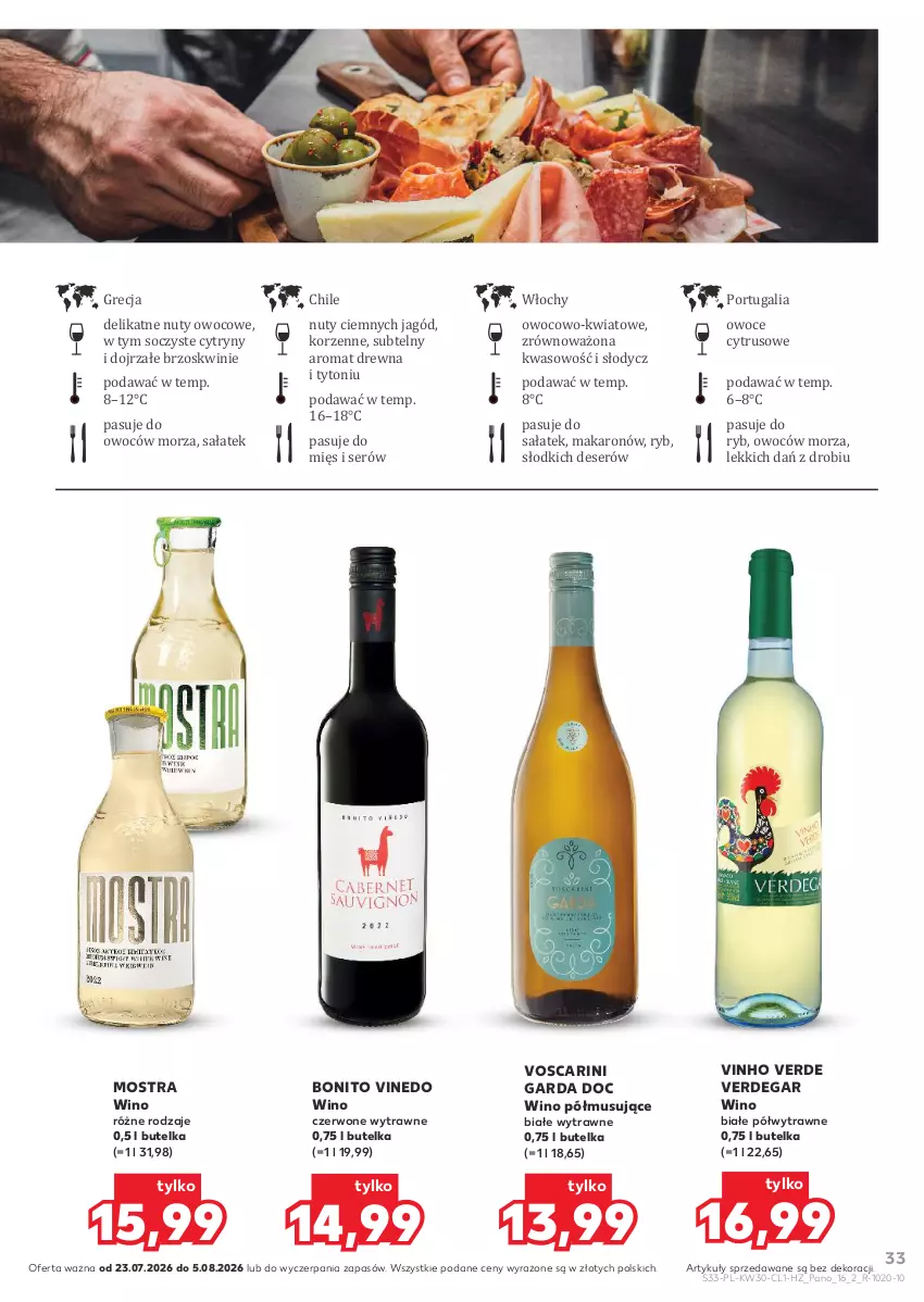 Gazetka promocyjna Kaufland - Barek Kauflandu - ważna 23.07 do 05.08.2026 - strona 33 - produkty: Brzoskwinie, Cytryny, Dega, Deser, Makaron, Mus, Nuty, Owoce, Por, Sałat, Ser, Wino, Wino białe