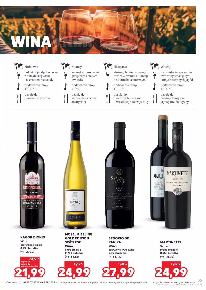 Gazetka promocyjna Kaufland - Barek Kauflandu - ważna 23.07 do 05.08.2026 - strona 35 - produkty: Bukiet, Deser, Grejpfrut, Piec, Ser, Wino, Wino białe, Wino czerwone