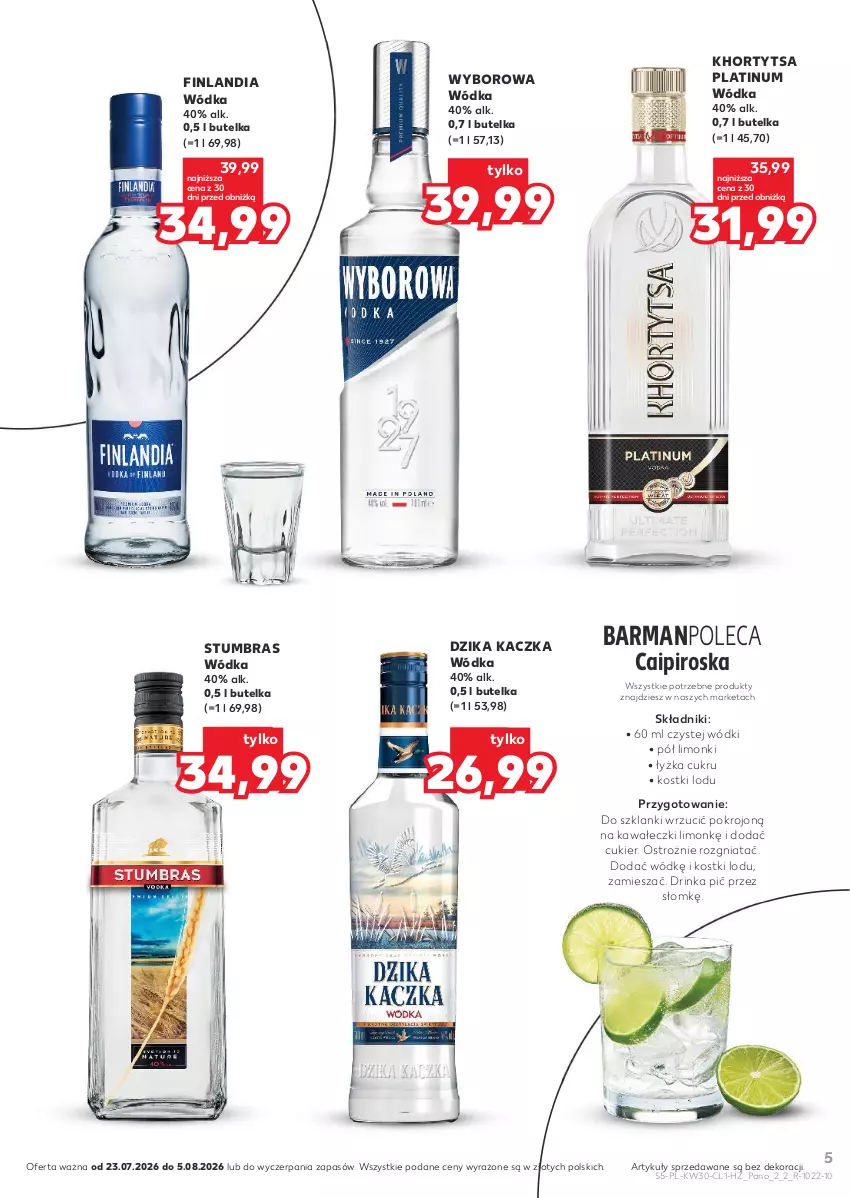 Gazetka promocyjna Kaufland - Barek Kauflandu - ważna 23.07 do 05.08.2026 - strona 5 - produkty: Cukier, Finlandia, Inka, Kaczka, Kawa, Lanki, Wódka, Wyborowa