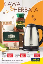 Gazetka promocyjna Makro - [Oferta specjalna] Kawa i herbata - Gazetka - ważna od 18.10 do 18.10.2021 - strona 1 - produkty: Kawa rozpuszczalna, Czajnik, Kawa, Jacobs Krönung, Jacobs, Herbata, Fa
