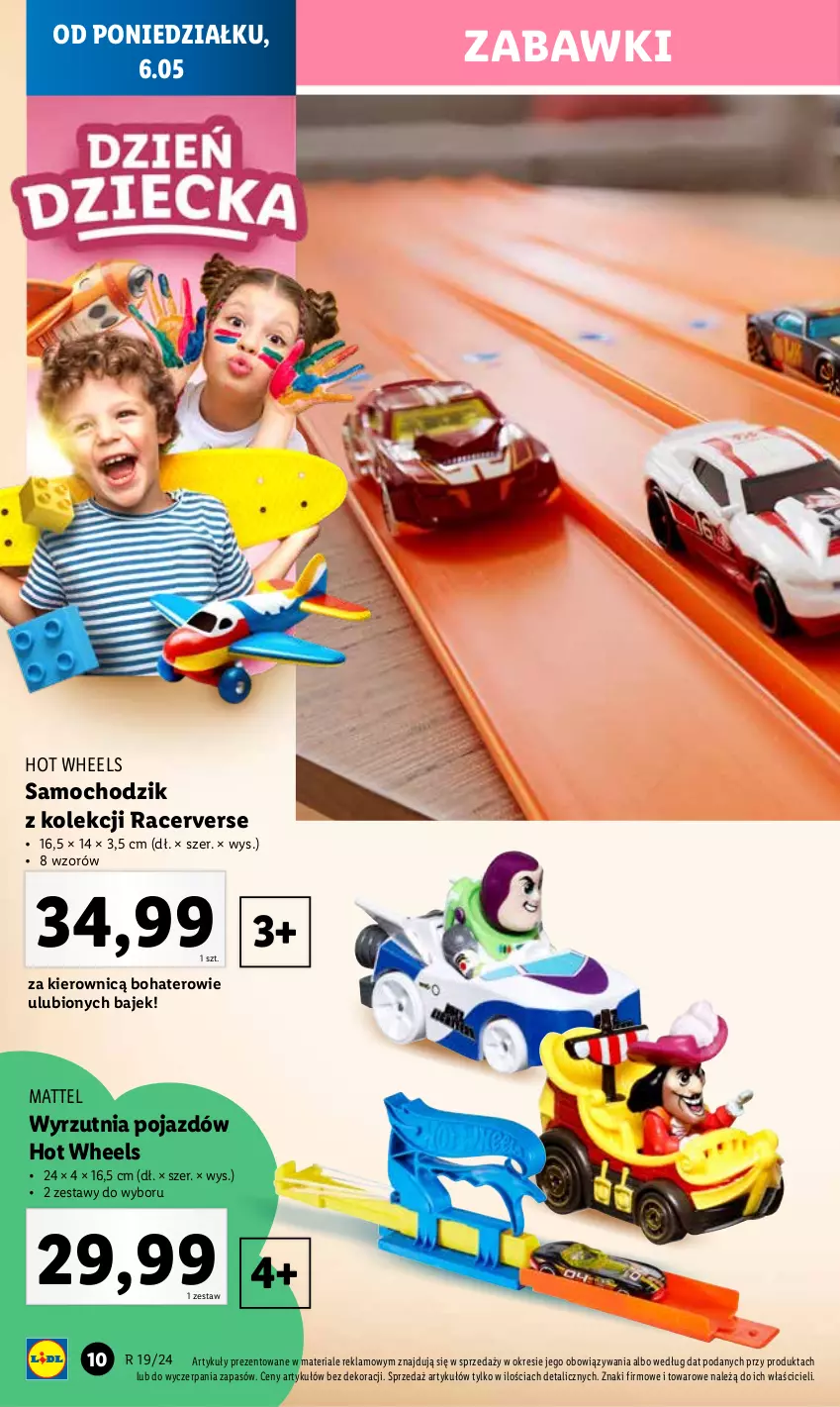 Gazetka promocyjna Lidl - GAZETKA - ważna 06.05 do 11.05.2024 - strona 12 - produkty: Acer, Chodzik, Hot Wheels, Mattel, Pojazd, Wyrzutnia