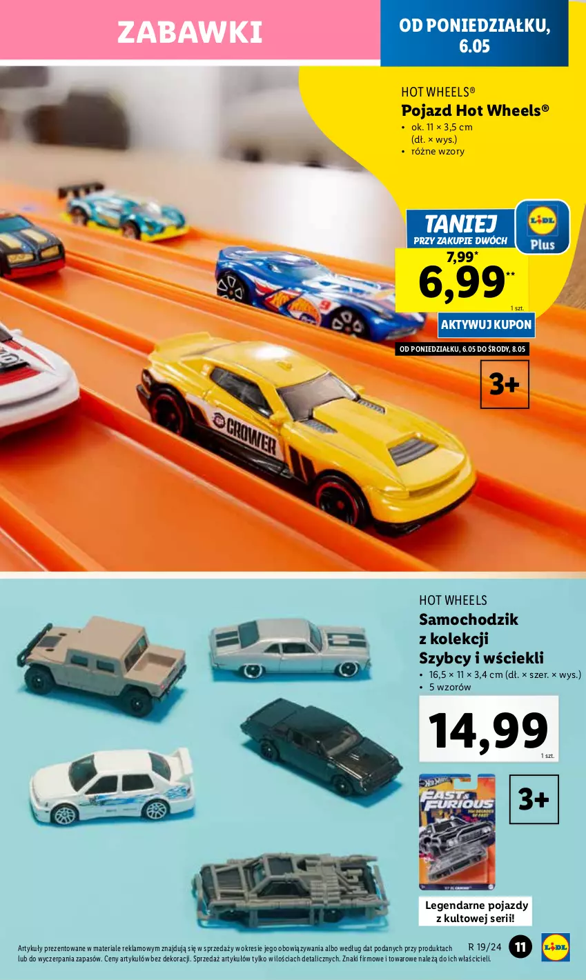 Gazetka promocyjna Lidl - GAZETKA - ważna 06.05 do 11.05.2024 - strona 13 - produkty: Chodzik, Hot Wheels, Pojazd, Ser