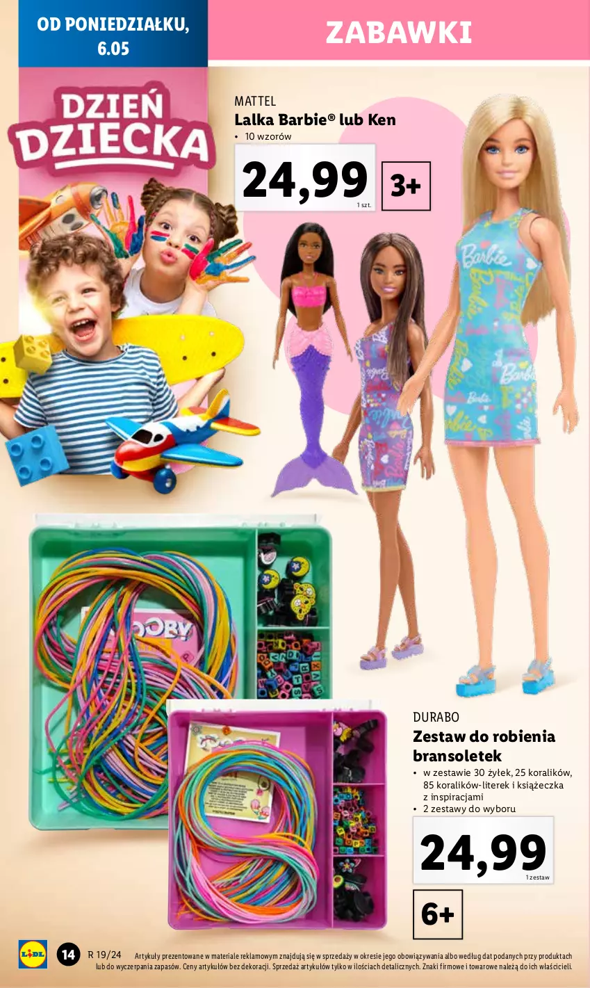 Gazetka promocyjna Lidl - GAZETKA - ważna 06.05 do 11.05.2024 - strona 16 - produkty: Barbie, Lalka, Mattel