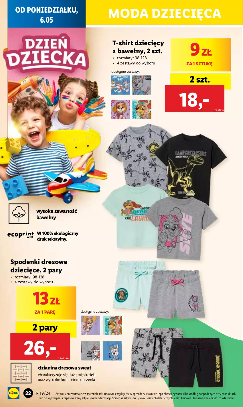 Gazetka promocyjna Lidl - GAZETKA - ważna 06.05 do 11.05.2024 - strona 32 - produkty: Dres, Dzieci, Moda, Sok, T-shirt