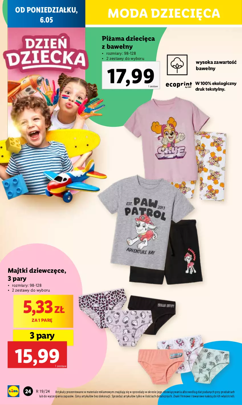 Gazetka promocyjna Lidl - GAZETKA - ważna 06.05 do 11.05.2024 - strona 34 - produkty: Dzieci, Majtki, Moda, Piżama, Sok