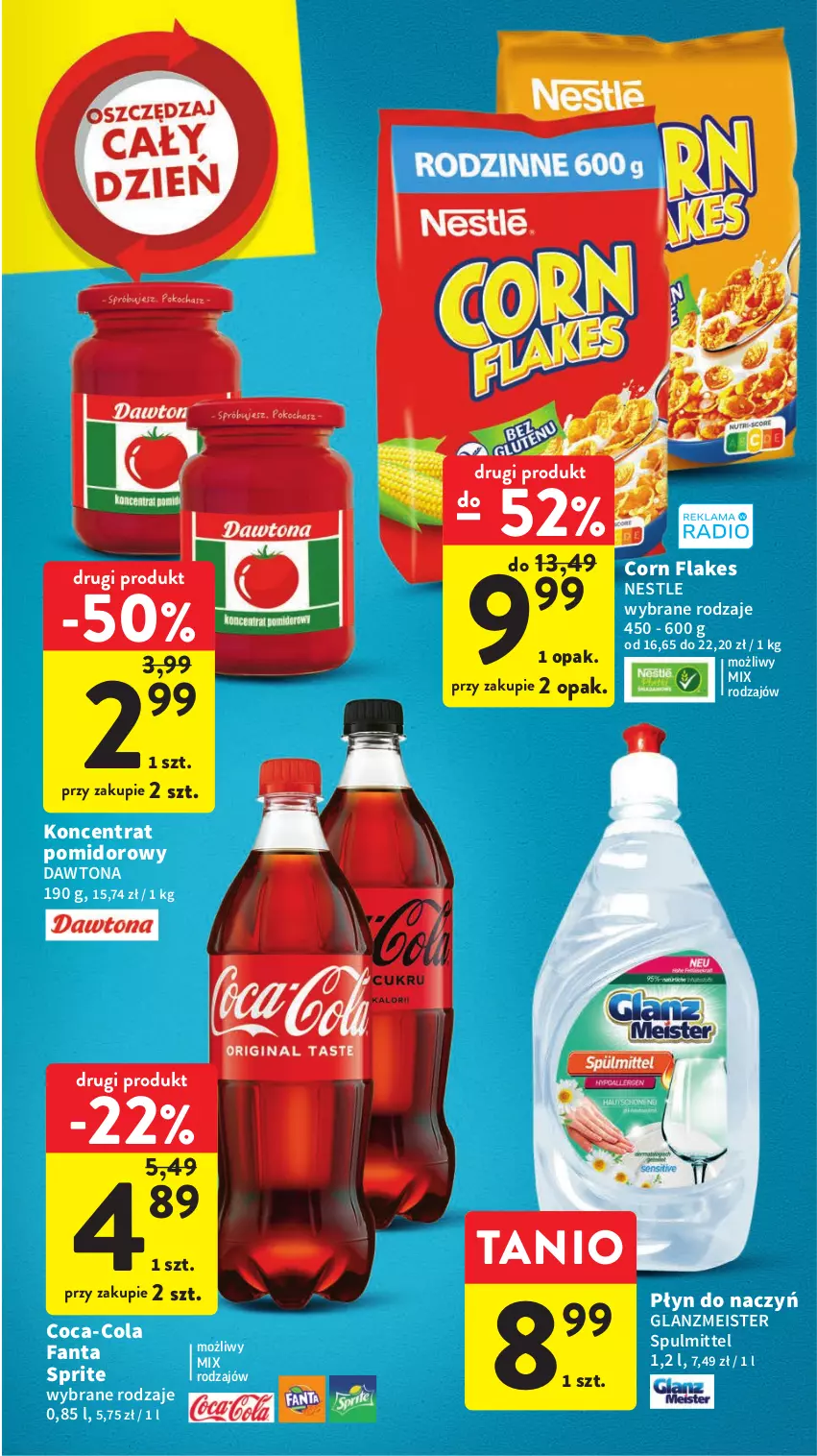 Gazetka promocyjna Intermarche - Gazetka Intermarche - ważna 18.05 do 24.05.2023 - strona 39 - produkty: Coca-Cola, Corn flakes, Dawtona, Fa, Fanta, Koncentrat pomidorowy, Sprite