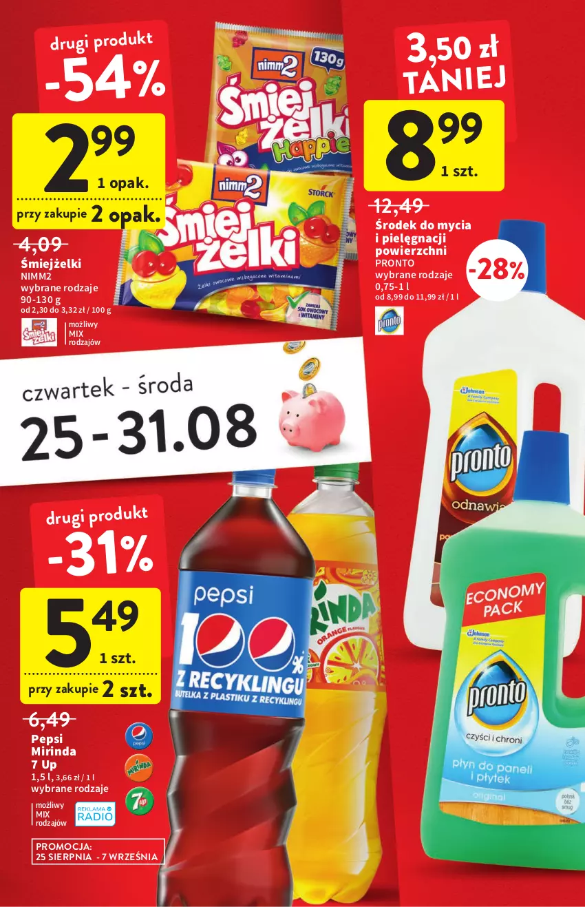 Gazetka promocyjna Intermarche - Gazetka Intermarche - ważna 25.08 do 31.08.2022 - strona 11 - produkty: Mirinda, Nimm2, Pepsi, Pronto