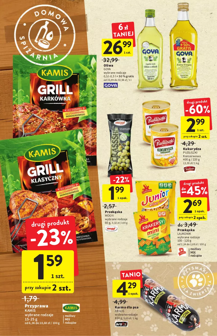 Gazetka promocyjna Intermarche - Gazetka Intermarche - ważna 25.08 do 31.08.2022 - strona 28 - produkty: Gra, Kamis, Kukurydza, Lajkonik, Oliwa, Pudliszki, Ser