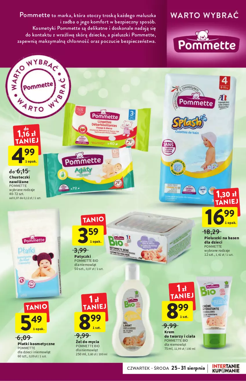 Gazetka promocyjna Intermarche - Gazetka Intermarche - ważna 25.08 do 31.08.2022 - strona 33 - produkty: Chusteczki, Dzieci, Krem do twarzy, Piec, Płatki kosmetyczne