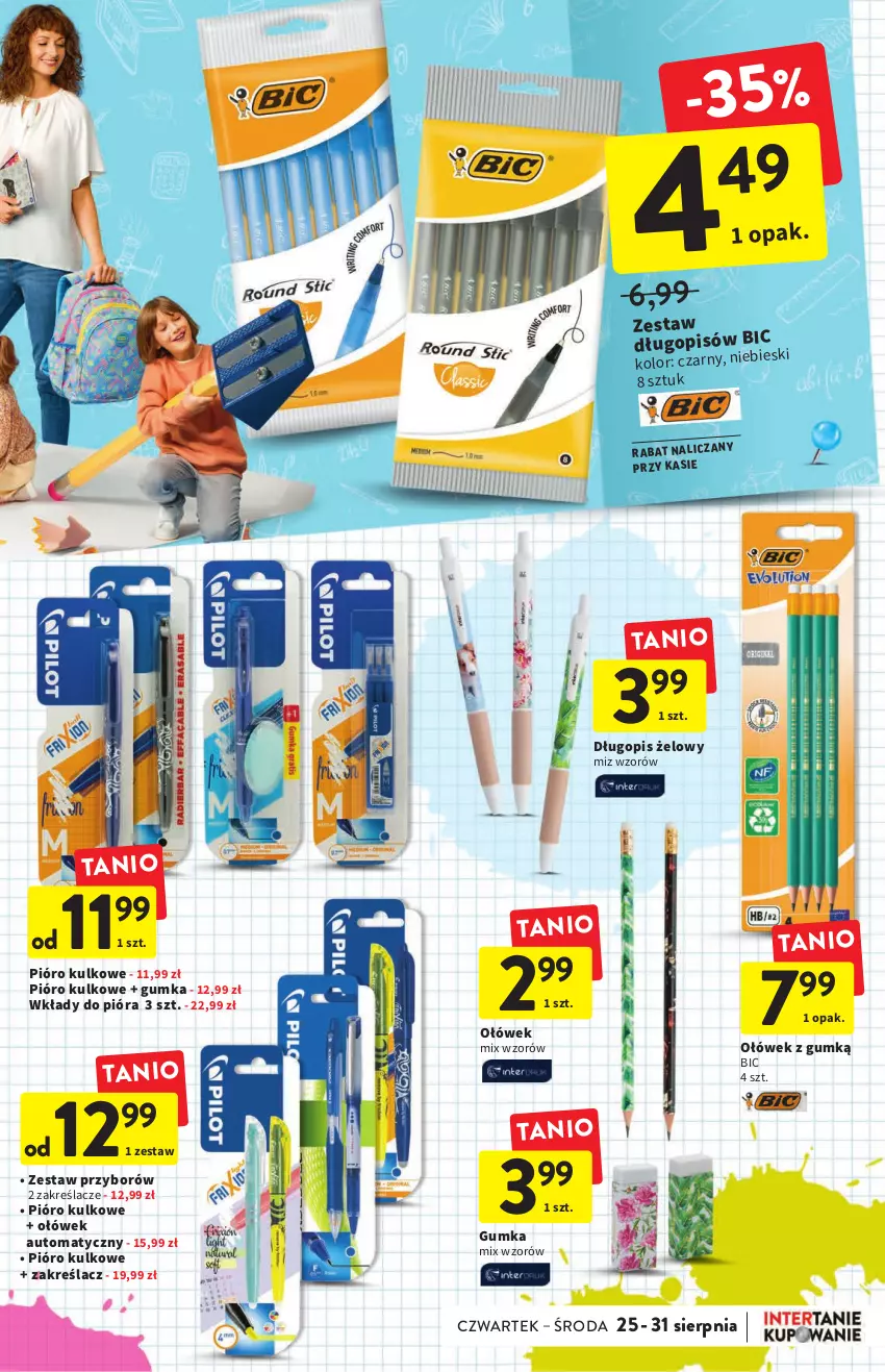 Gazetka promocyjna Intermarche - Gazetka Intermarche - ważna 25.08 do 31.08.2022 - strona 37 - produkty: BIC, Długopis