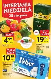 Gazetka promocyjna Intermarche - Gazetka Intermarche - Gazetka - ważna od 31.08 do 31.08.2022 - strona 12 - produkty: Papier, Papryka, Kawa mielona, Kawa, Jacobs Krönung, Papier toaletowy, Velvet, Rolki, Jacobs