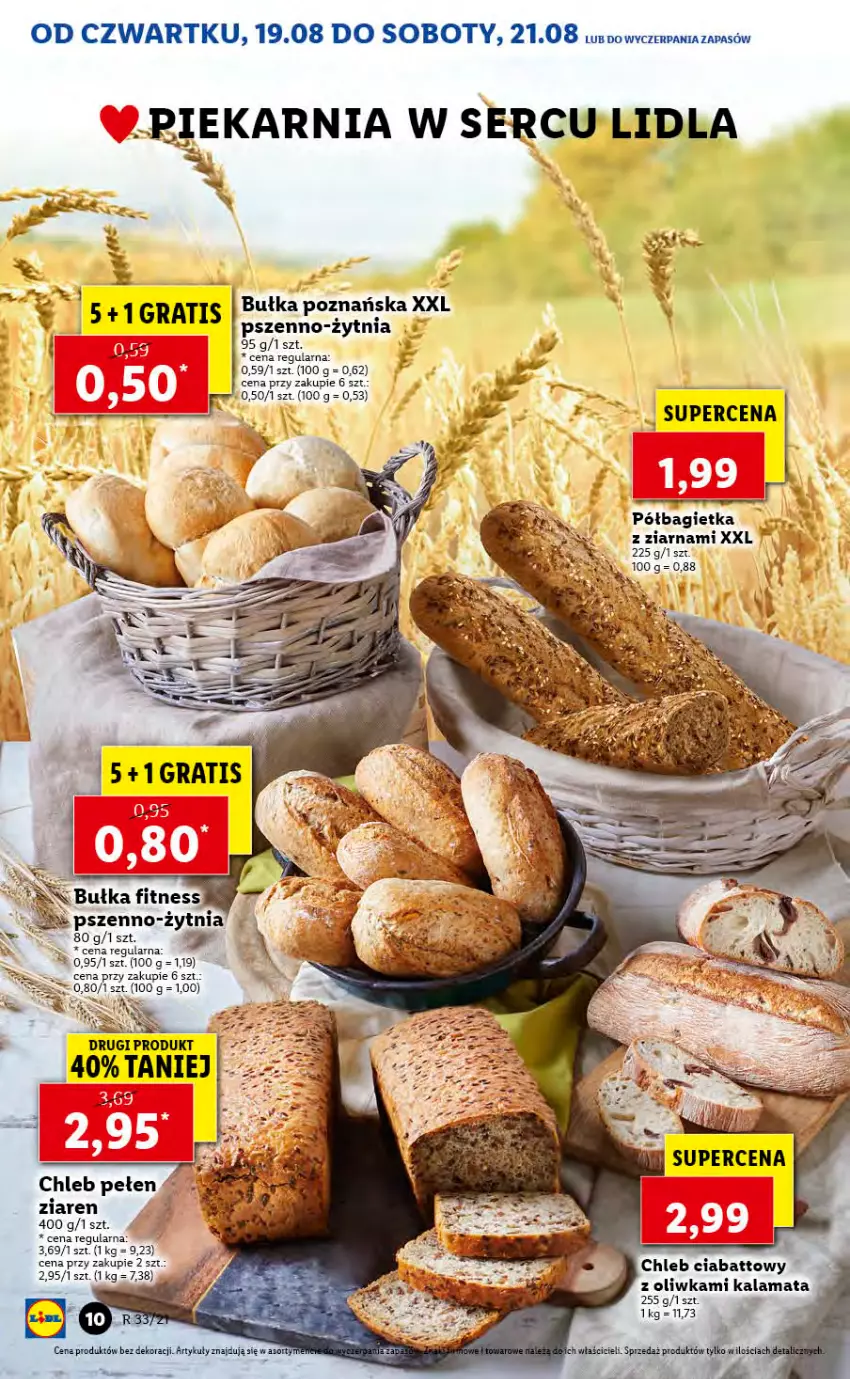 Gazetka promocyjna Lidl - GAZETKA - ważna 19.08 do 21.08.2021 - strona 10 - produkty: Bagietka, Chleb, Gra, Półbagietka, Ser