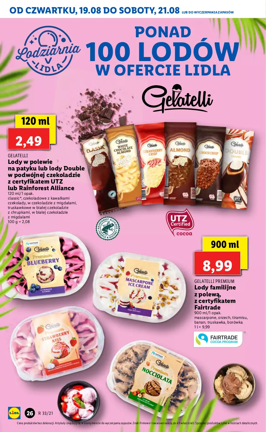 Gazetka promocyjna Lidl - GAZETKA - ważna 19.08 do 21.08.2021 - strona 26 - produkty: Borówka, Fa, Kawa, Lody, Mascarpone