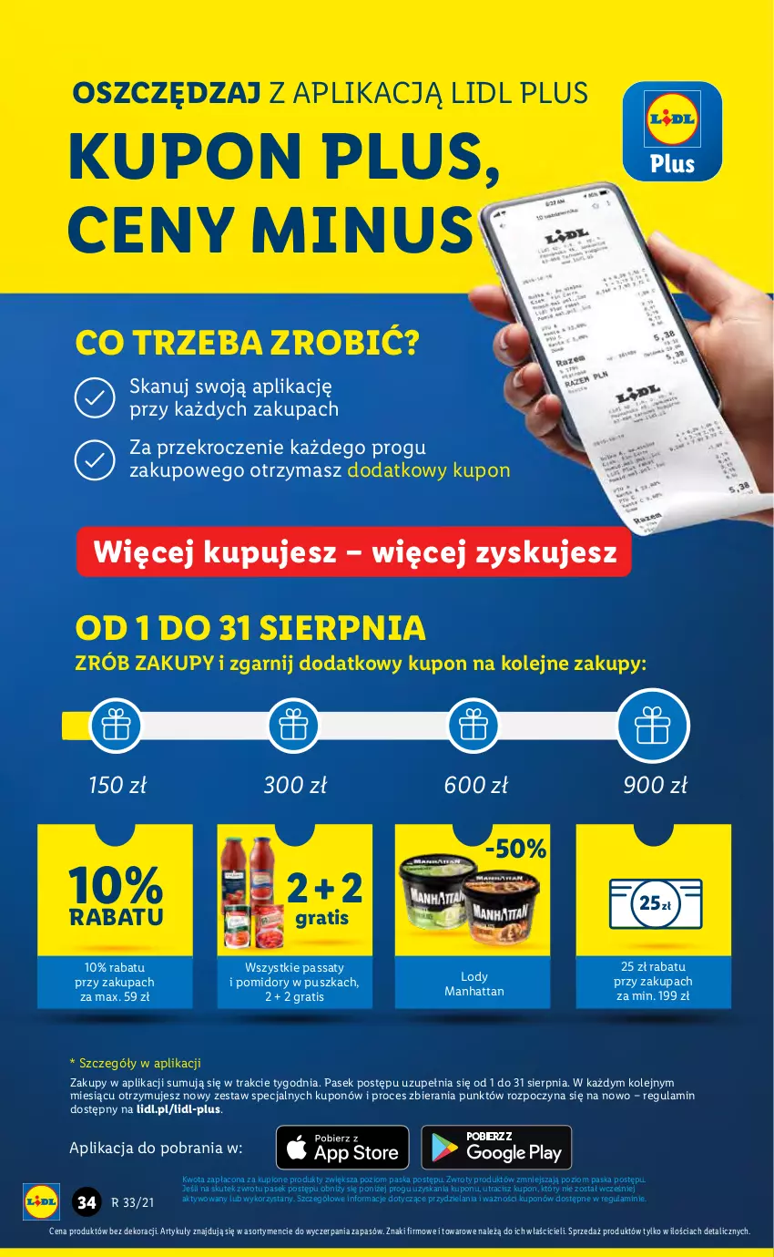 Gazetka promocyjna Lidl - GAZETKA - ważna 19.08 do 21.08.2021 - strona 34 - produkty: Gra, Lody, Olej, Pasek, Pomidory