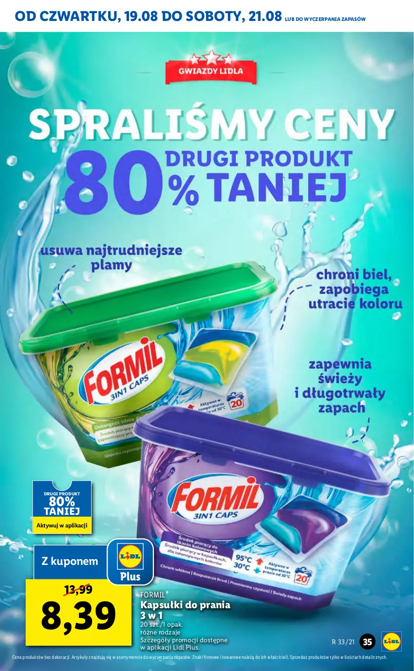 Gazetka promocyjna Lidl - GAZETKA - ważna 19.08 do 21.08.2021 - strona 35 - produkty: Kapsułki do prania