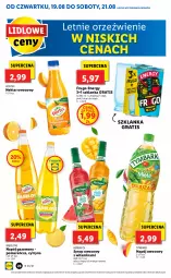 Gazetka promocyjna Lidl - GAZETKA - Gazetka - ważna od 21.08 do 21.08.2021 - strona 28 - produkty: Sok, Gra, Ananas, Lack, Napój gazowany, Tymbark, Syrop, Szklanka, Arbuz, Mango, Napój, Mięta, Herbapol, Nektar, Hortex