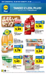 Gazetka promocyjna Lidl - GAZETKA - Gazetka - ważna od 21.08 do 21.08.2021 - strona 36 - produkty: Kurczak, Ketchup, Jogurt naturalny, Ciasto francuskie, Sok, Danone, Jogurt, Activia, Pudliszki