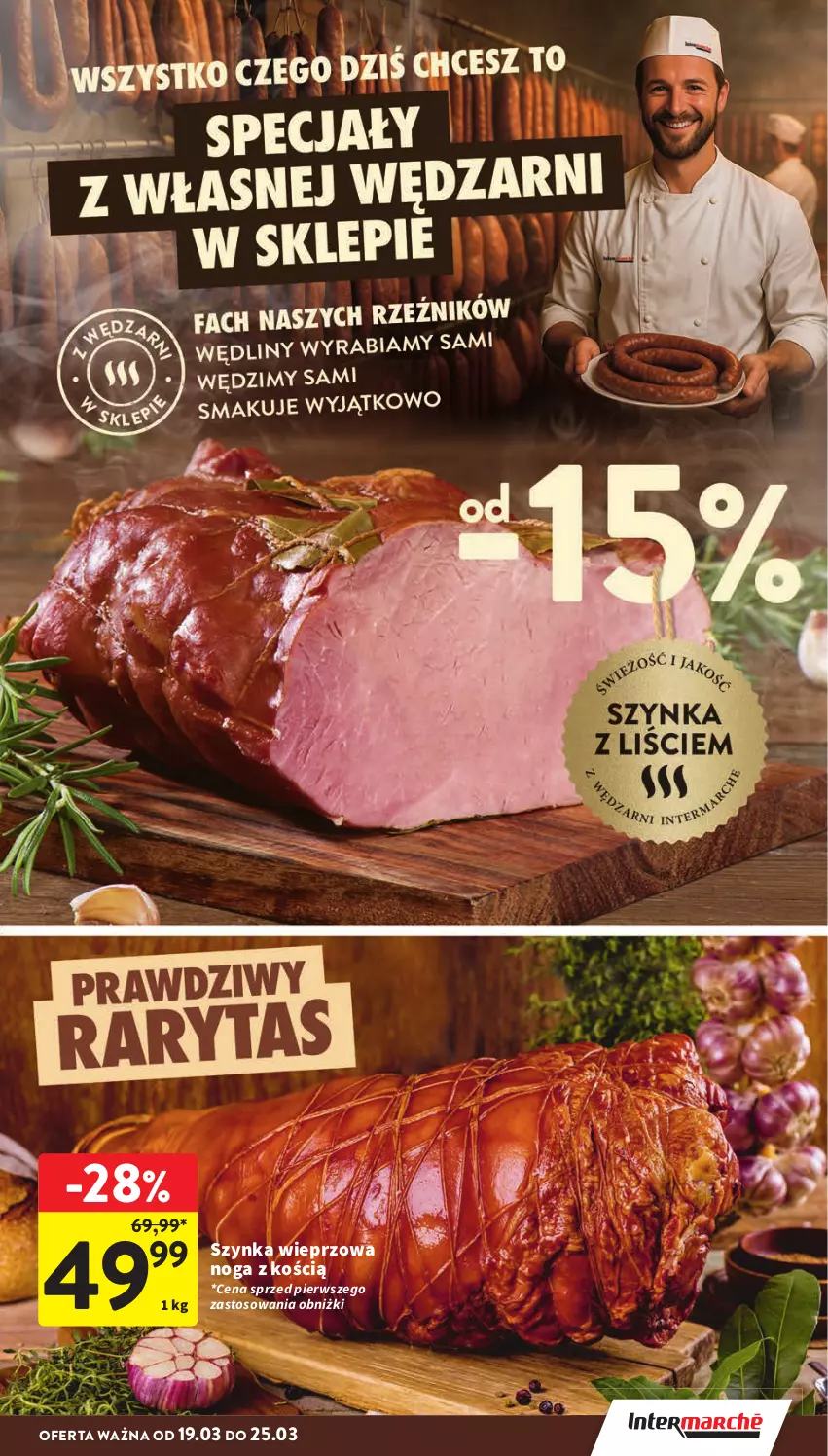 Gazetka promocyjna Intermarche - Gazetka promocyjna - ważna 19.03 do 25.03.2026 - strona 23 - produkty: Szynka, Szynka wieprzowa