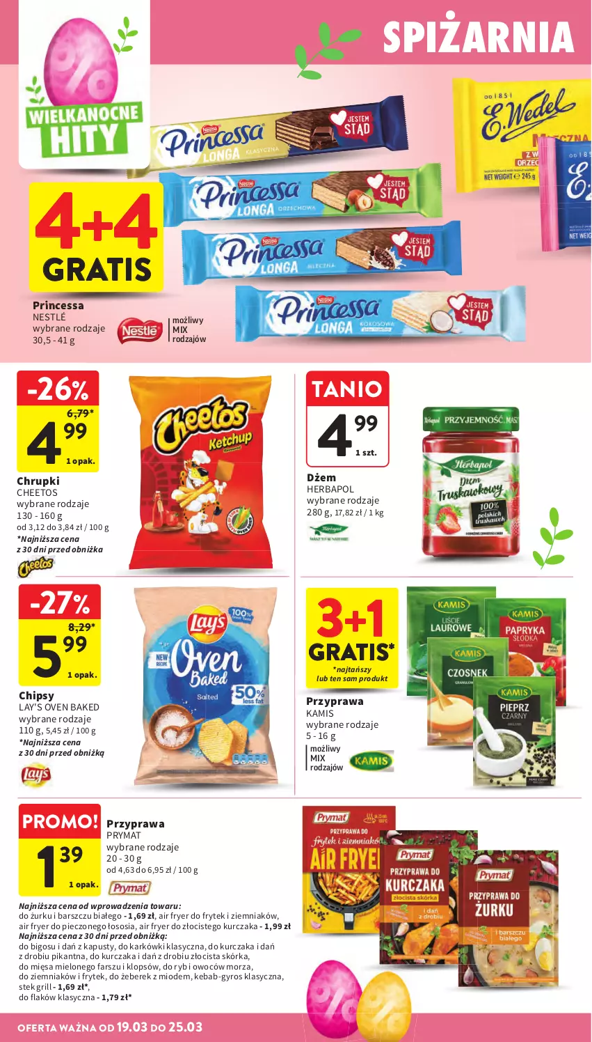 Gazetka promocyjna Intermarche - Gazetka promocyjna - ważna 19.03 do 25.03.2026 - strona 32 - produkty: Bigos, Cheetos, Chipsy, Chrupki, Dżem, Fa, Gra, Grill, Gyros, Herbapol, Kamis, Kebab, Kurczak, Nestlé, Piec, Princessa, Prymat, Sos, Stek