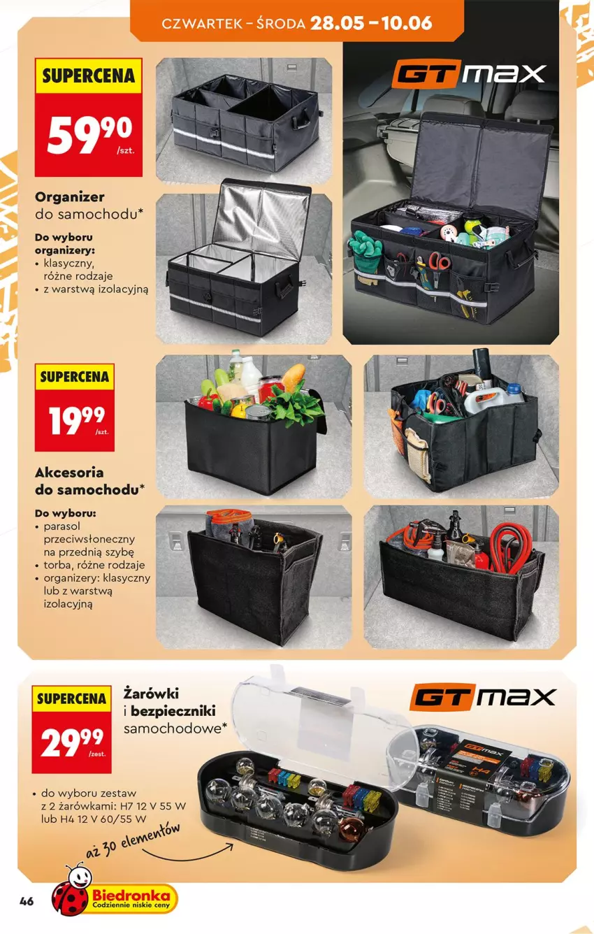Gazetka promocyjna Biedronka - Okazje Tygodnia - ważna 25.05 do 06.06.2026 - strona 48 - produkty: Organizer, Parasol, Piec, Torba