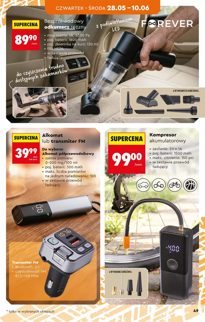 Gazetka promocyjna Biedronka - Okazje Tygodnia - ważna 25.05 do 06.06.2026 - strona 51 - produkty: Akumulator, Alkomat, EPEE, Kompresor, Przewód, Przewodnik, Silan, Tran