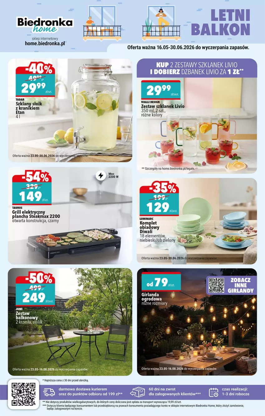 Gazetka promocyjna Biedronka - Okazje Tygodnia - ważna 25.05 do 06.06.2026 - strona 56 - produkty: Fa, Girlanda, Gra, Grill, Komplet obiadowy, Por, Sport, Tran