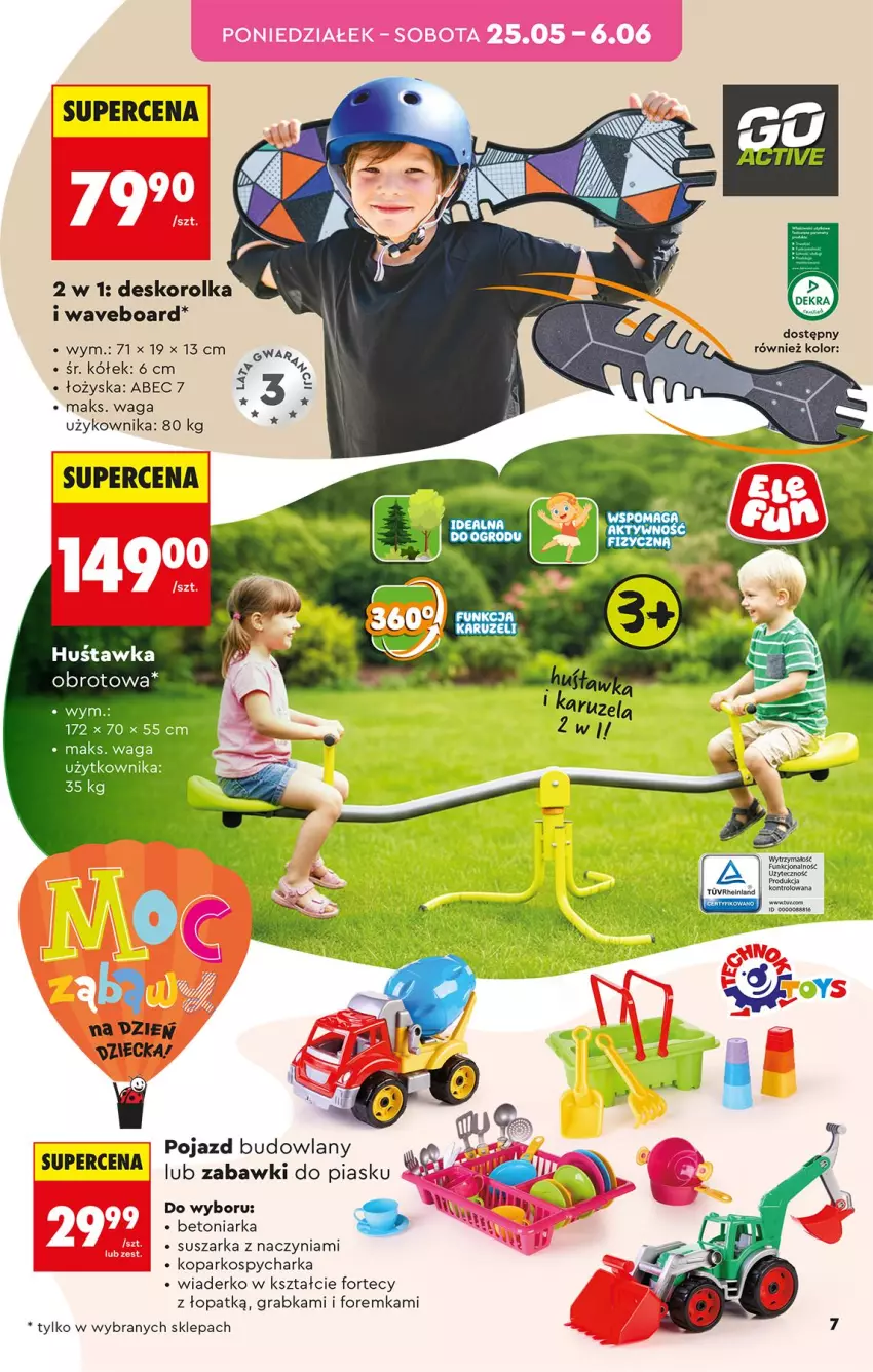 Gazetka promocyjna Biedronka - Okazje Tygodnia - ważna 25.05 do 06.06.2026 - strona 9 - produkty: Deskorolka, Gra, Pojazd, Suszarka, Waga, Waveboard