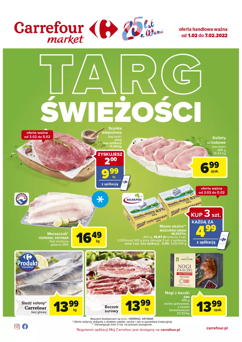 Gazetka promocyjna Carrefour - Gazetka Market Okazje stycznia - ważna 03.01 do 31.01.2022 - strona 1 - produkty: Boczek, Ser, Sos, Wino