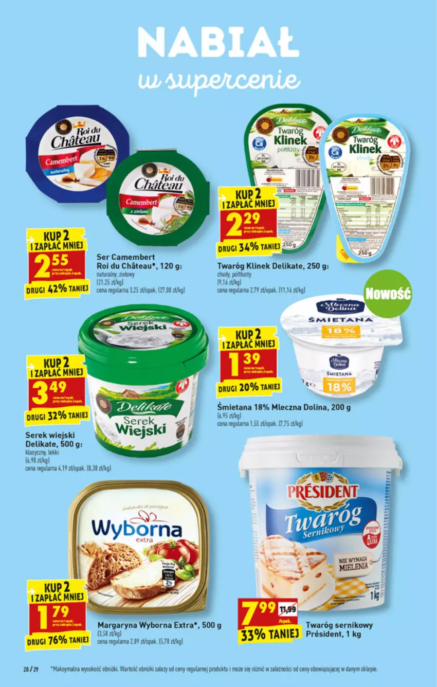 Gazetka promocyjna Biedronka - ważna 25.10 do 30.10.2021 - strona 28 - produkty: Camembert, Dior, Gala, Margaryna, Ser, Serek, Serek wiejski, Twaróg